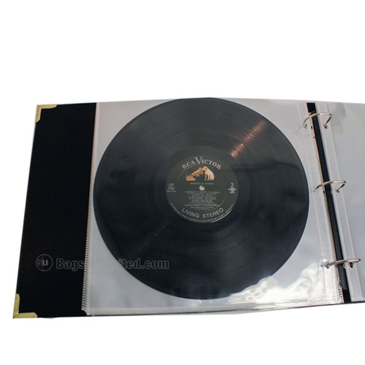 This 3-Ring Black Binder for LP Vin